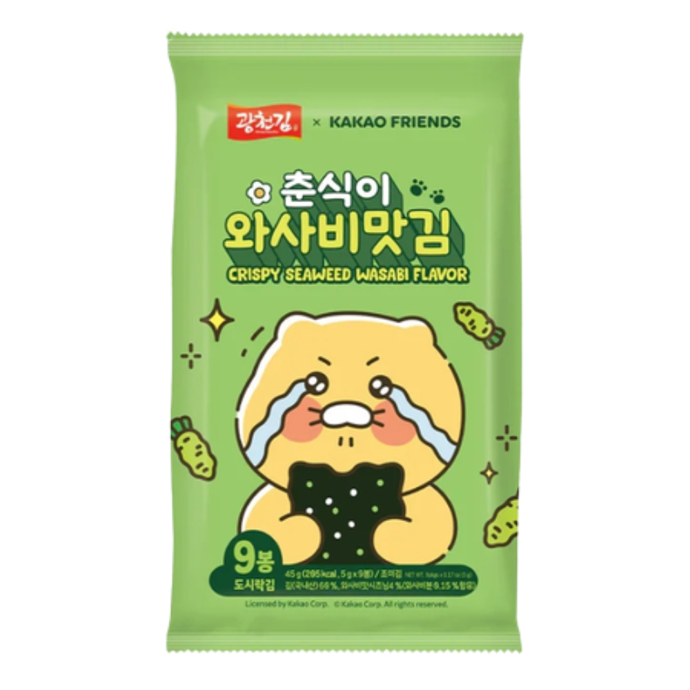 Kwangcheon Kakao Friends Korean-Style Seaweed Snack - Wasabi, 5g