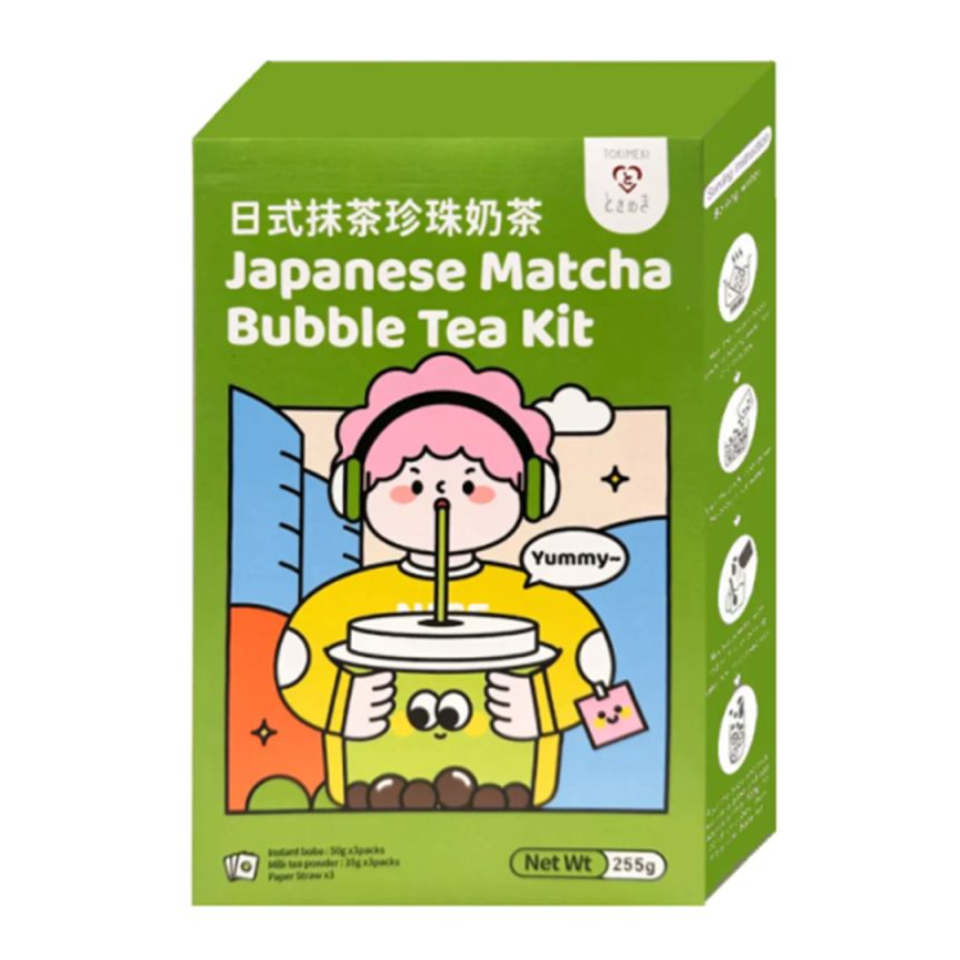 Tokimeki Boba Dryckeskit - Matcha, 255g