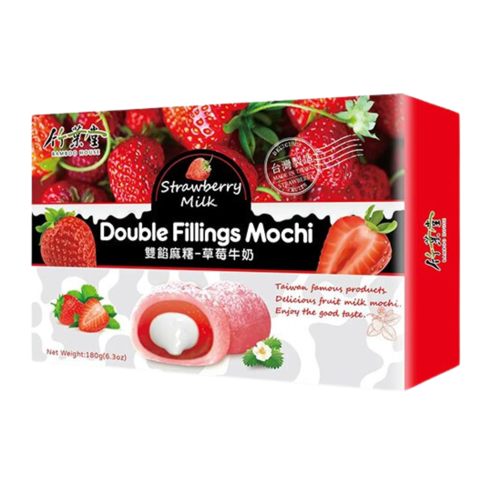 Bamboo House Topelt Täidisega Mochi - Maasika, 180g