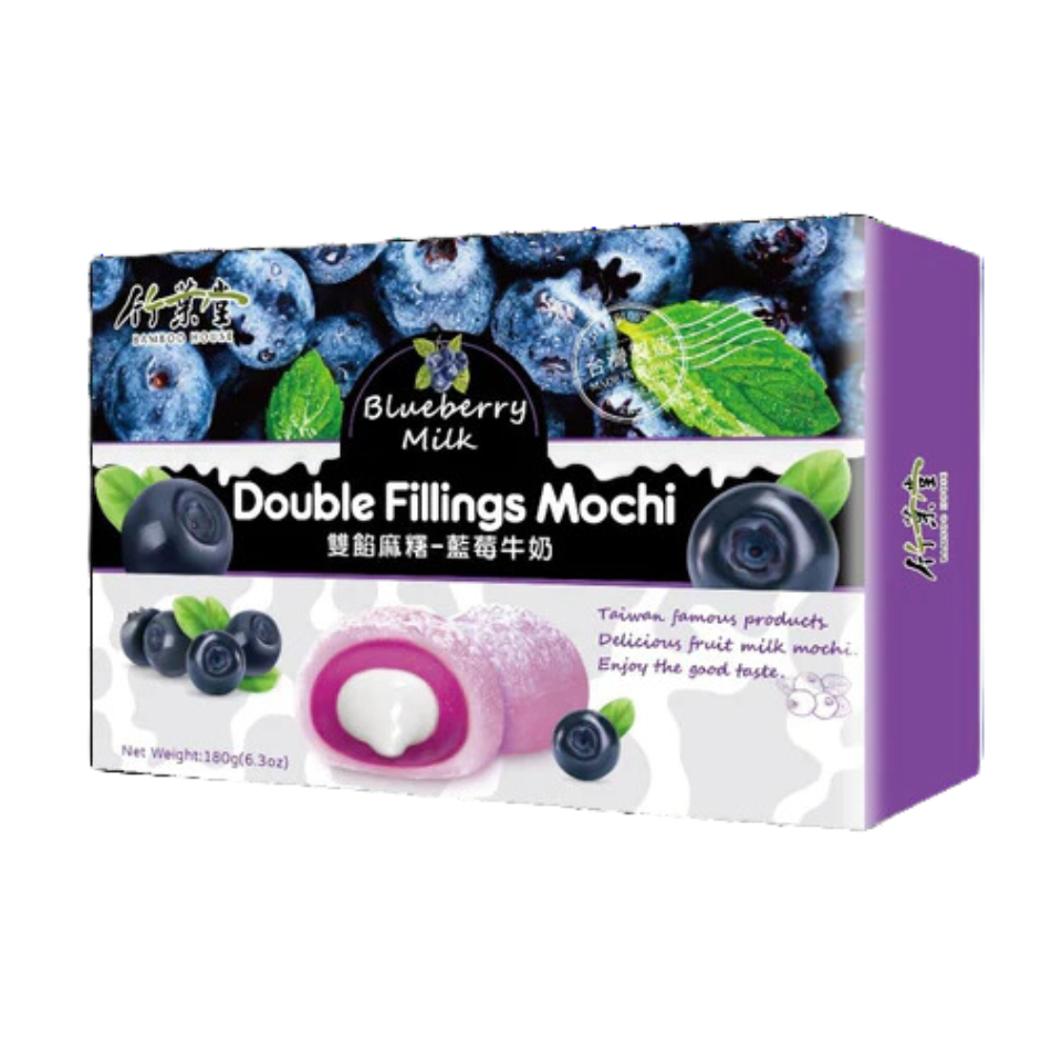 Dubbelfyllt Mochi Blåbär, 180g