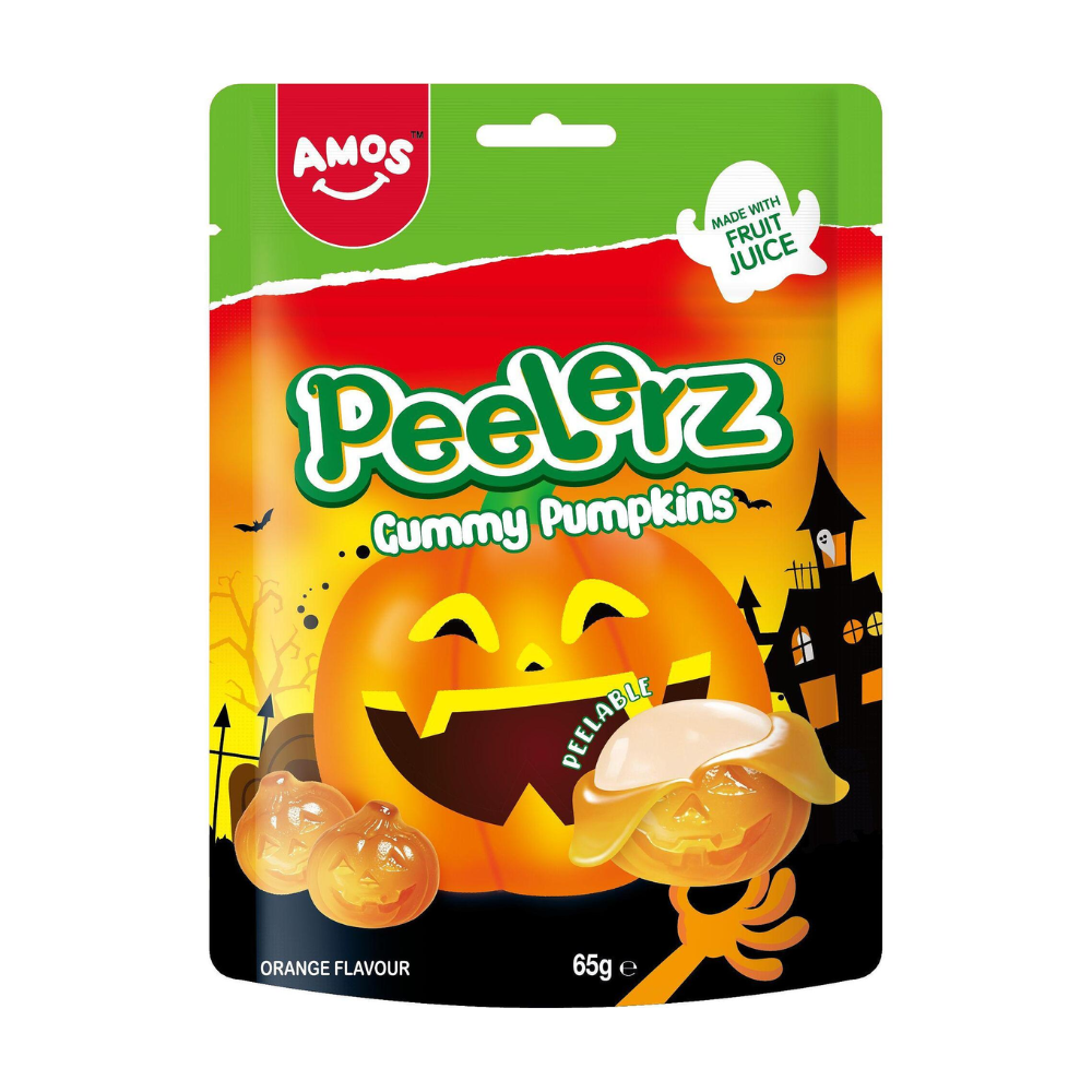 AMOS Peeling Gummies - Pumpkin, 65g