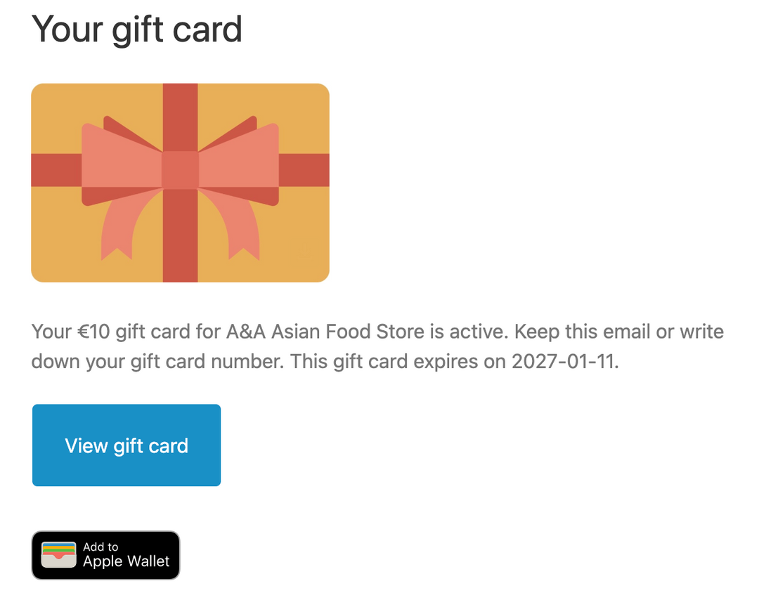 A&A塔林亚超礼品卡