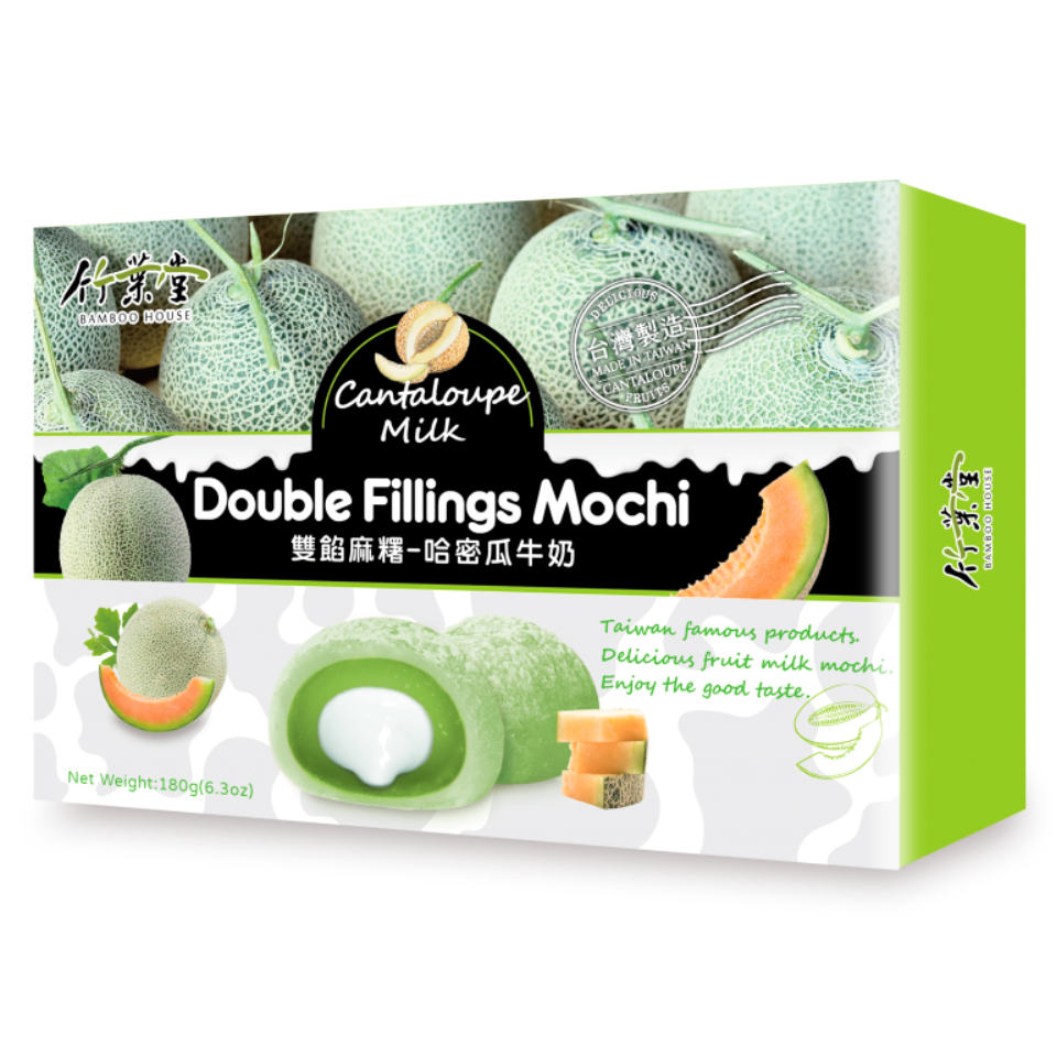 Bamboo House Double Filling Mochi - Cantalupe & Milk, 180g