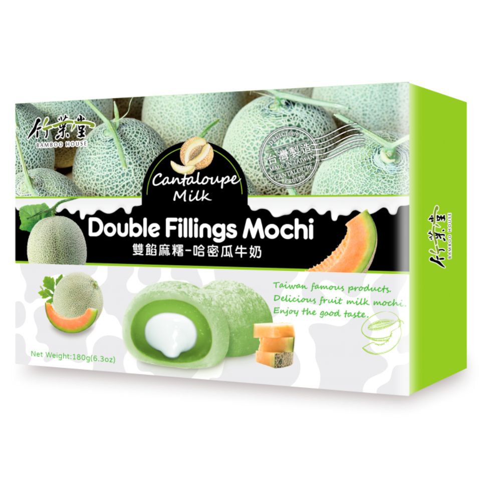 Bamboo House Double Filling Mochi - Cantalupe &amp; Milk, 180g