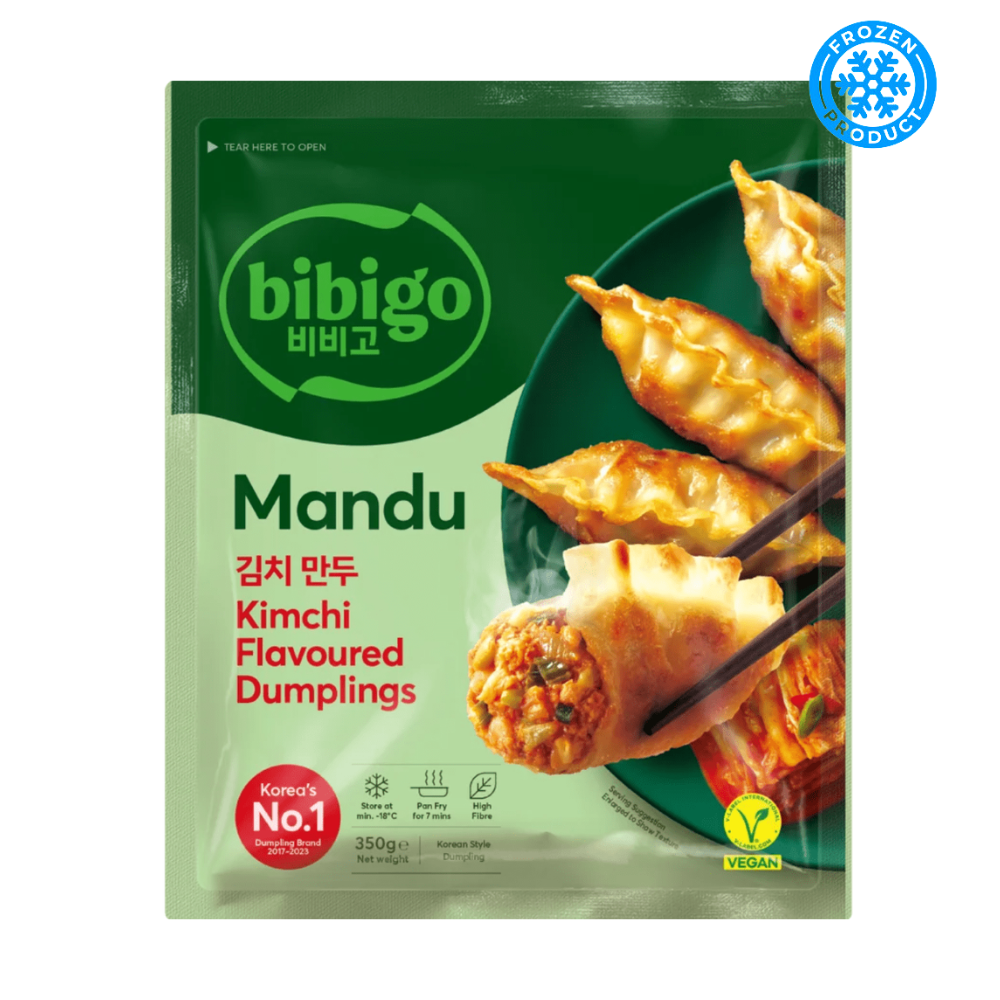 [Frozen] BIBIGO Mandu Kimchi Flavoured Dumplings, 350g (9-11 pieces)