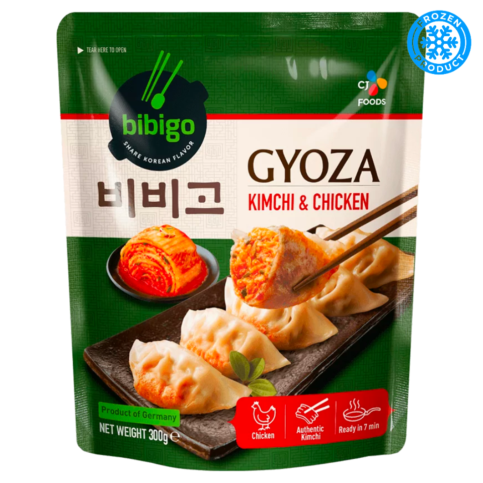 [Külmutatud] BIBIGO Gyoza Pelmeenid (Mandu) - Kimchi ja Kana, 600g