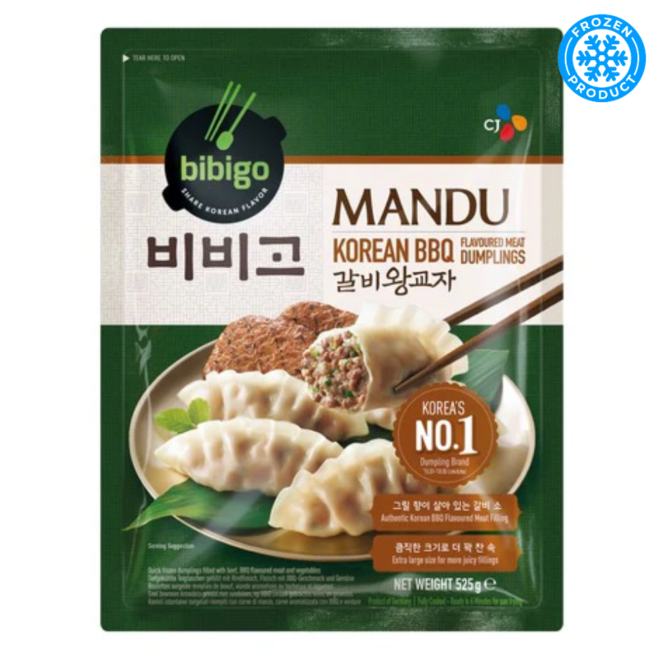 [Saldēti] Bibigo Mandu — korejiešu BBQ garšas pelmeņi, 525 g 