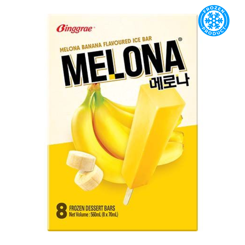 [Frozen] Binggrae Melona Ice Bar - Banana, 560ml (8x70ml)