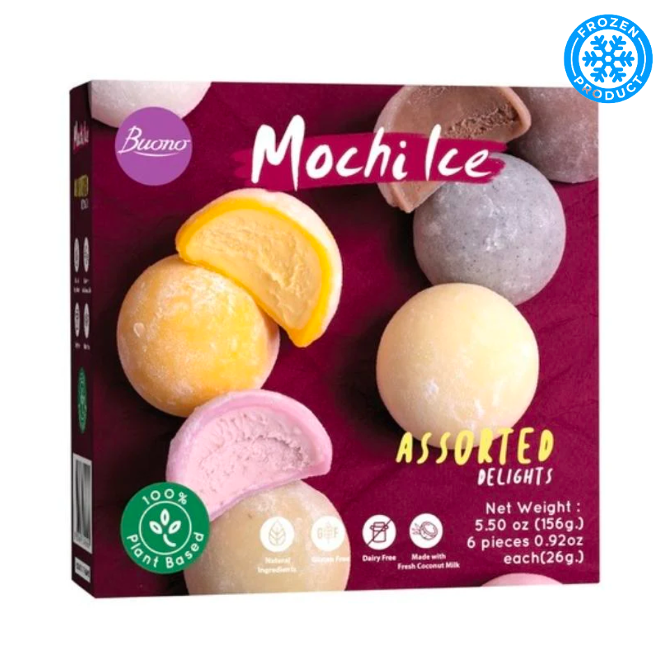 [Saldēti] jauktas garšas Mochi — ledus deserts (bez piena), 156 g