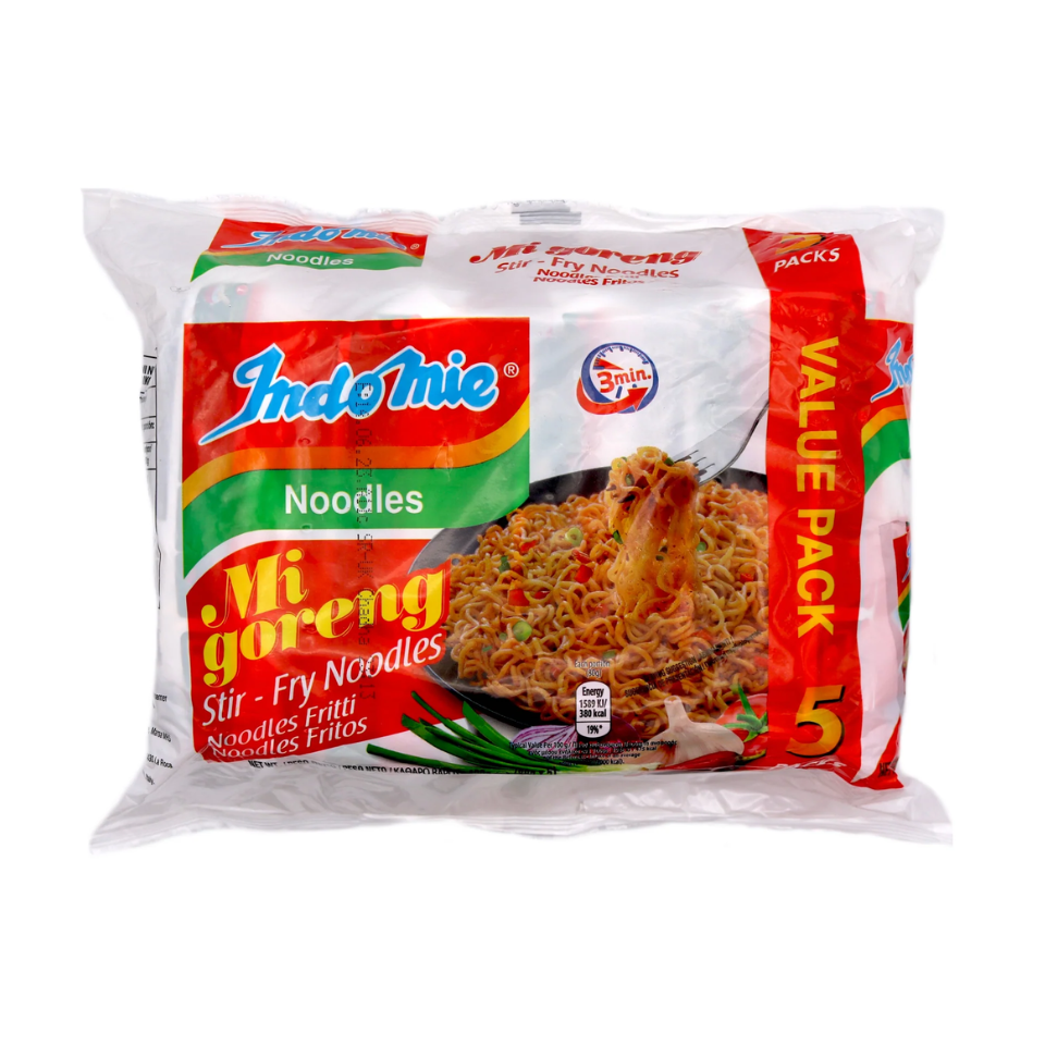 Indomie Fried Instant Noodles - Mi Goreng 5 iepakojumi, 80g*5