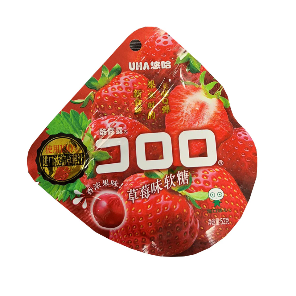 Japanese UHA Kororo Gummy Candy - Strawberry, 48g