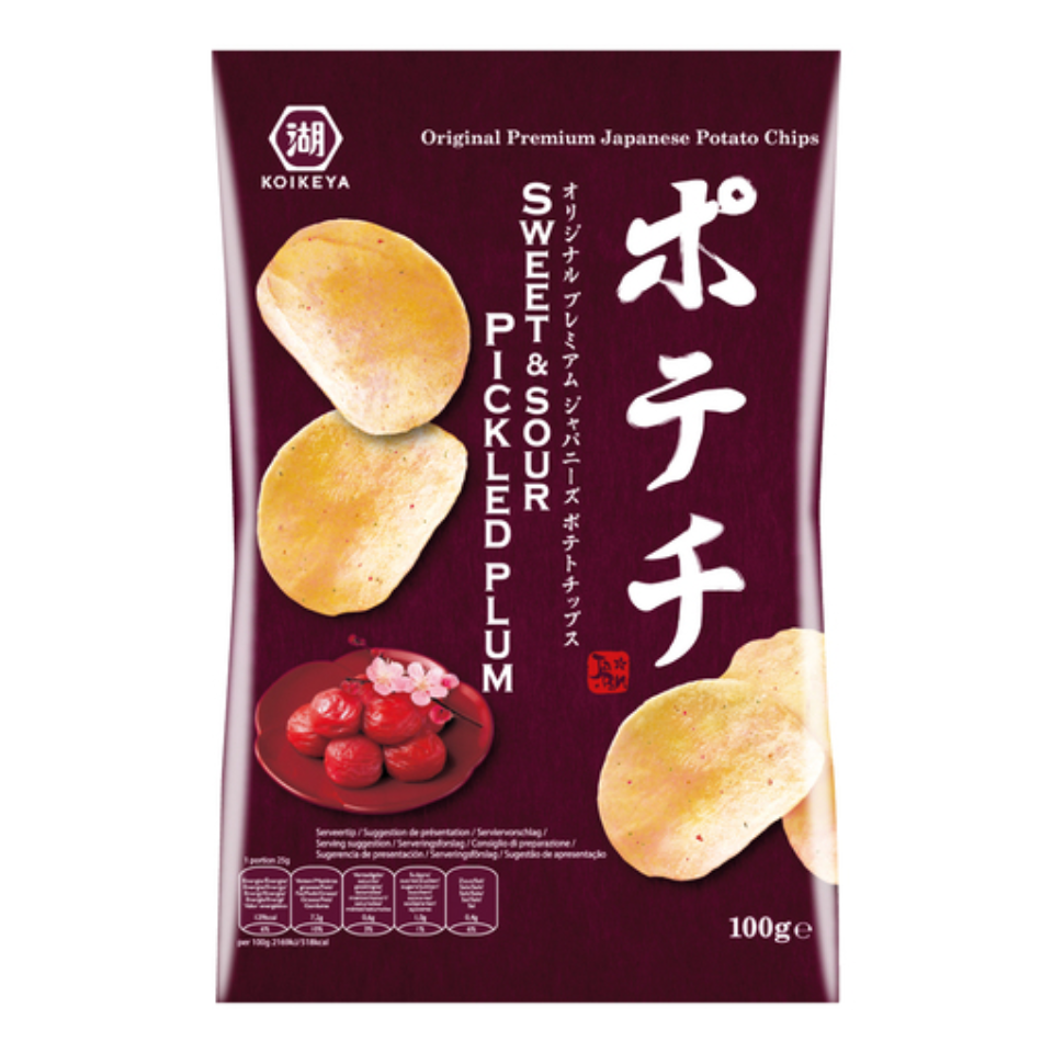 Koikeya Chips - Sweet & Sour Plum Flavour, 100g