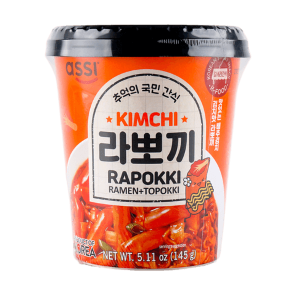 Korean Assi Rapokki Ramen Topokki - Kimchi, 145g