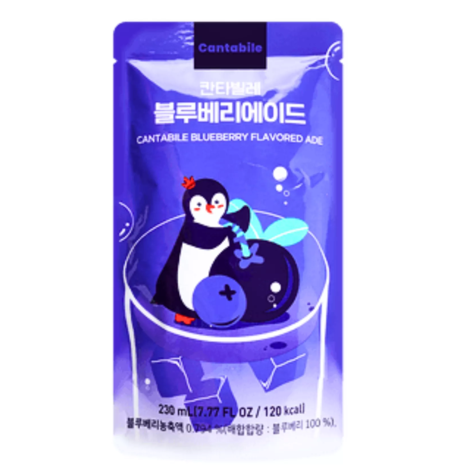 Korean Cantabile Blueberry Flavoured Ade Drink, 230ml