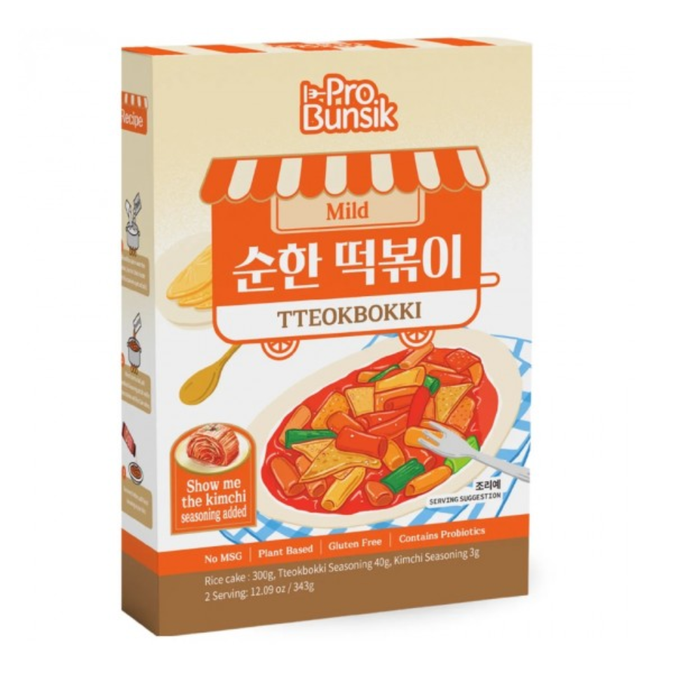 Korejas Pro-Bunsik Tteokbokki komplekts (2 porcijas) - maigs, 343 g