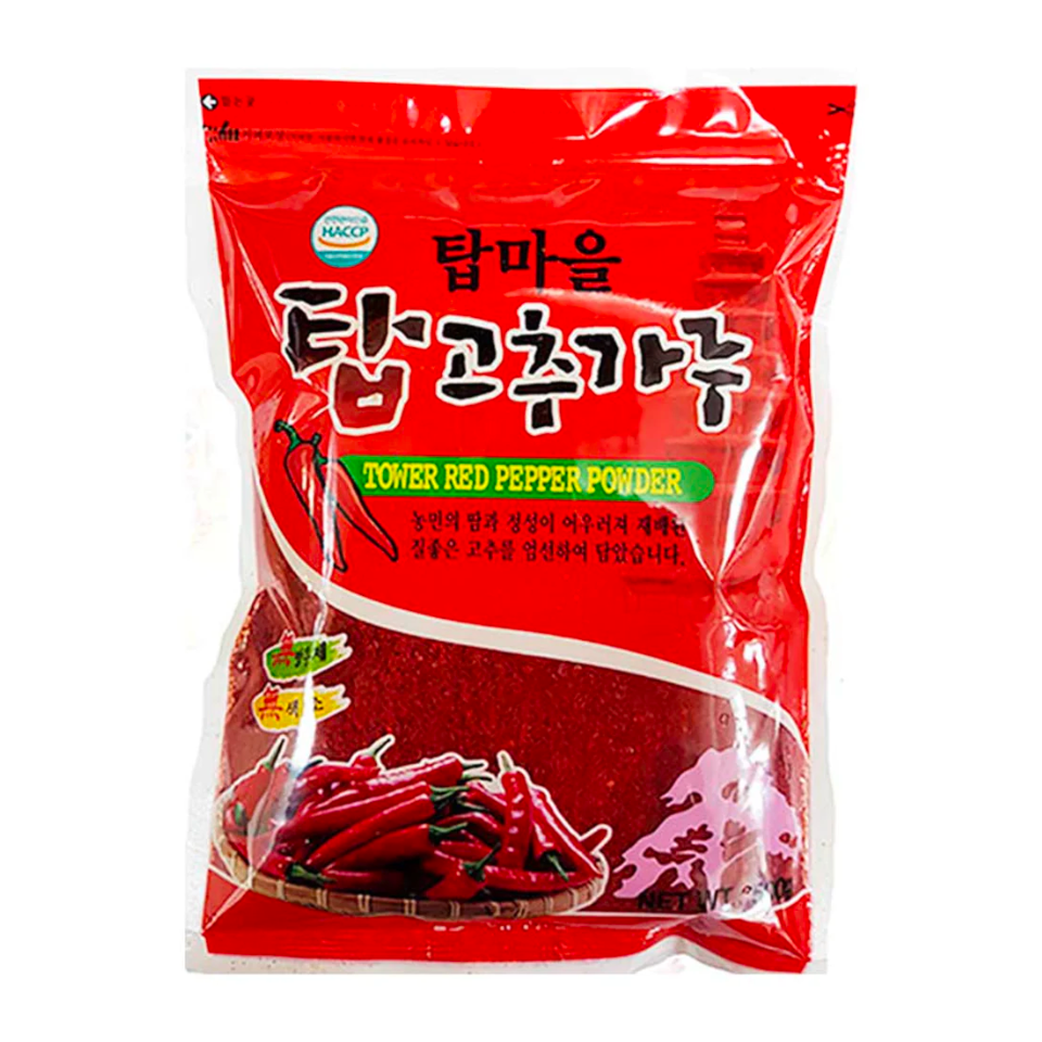 Korean Tower sarkano piparu pulveris (Gochugaru) - rupjš, 500g