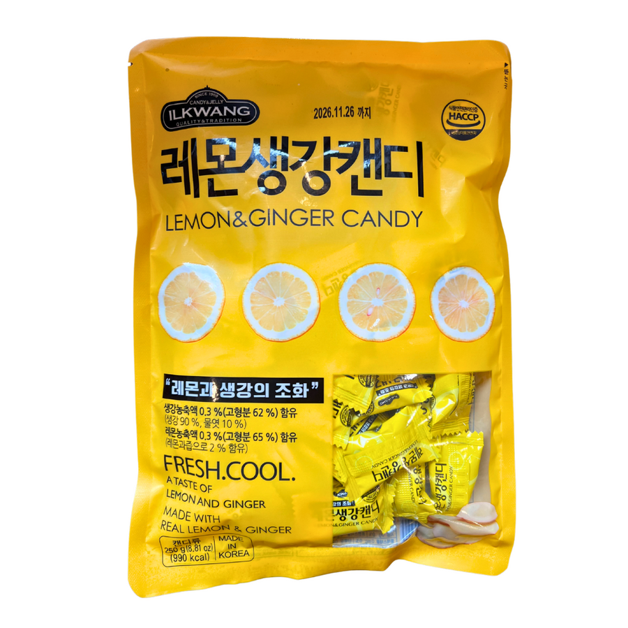 Korean Ilkwang Lemon Ginger Candy, 280g