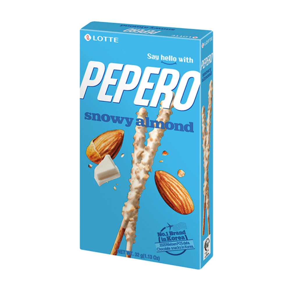 Korean Pepero Biscuit Snowy Almond, 32g