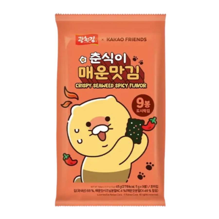 Kwangcheon Kakao Friends Korean-Style Seaweed Snack - Spicy, 5g