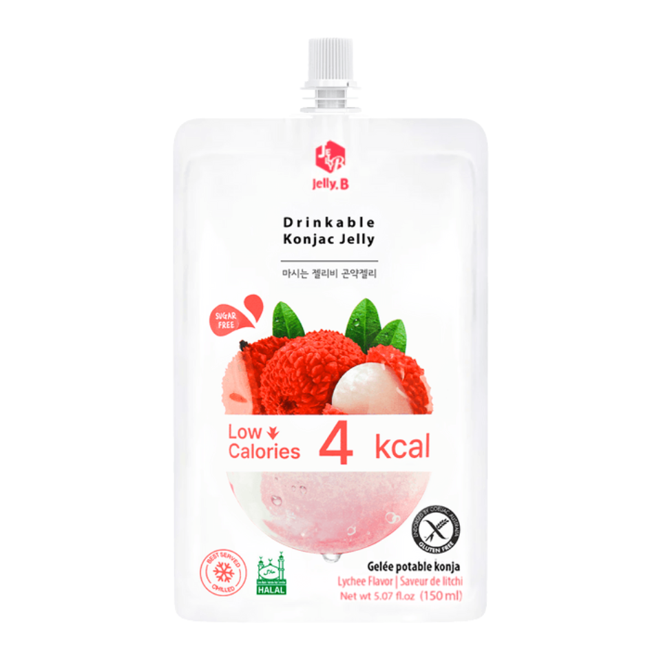 Jelly.B Konjac Jelly - 4 Kcal Lychee Flavour, 150ml
