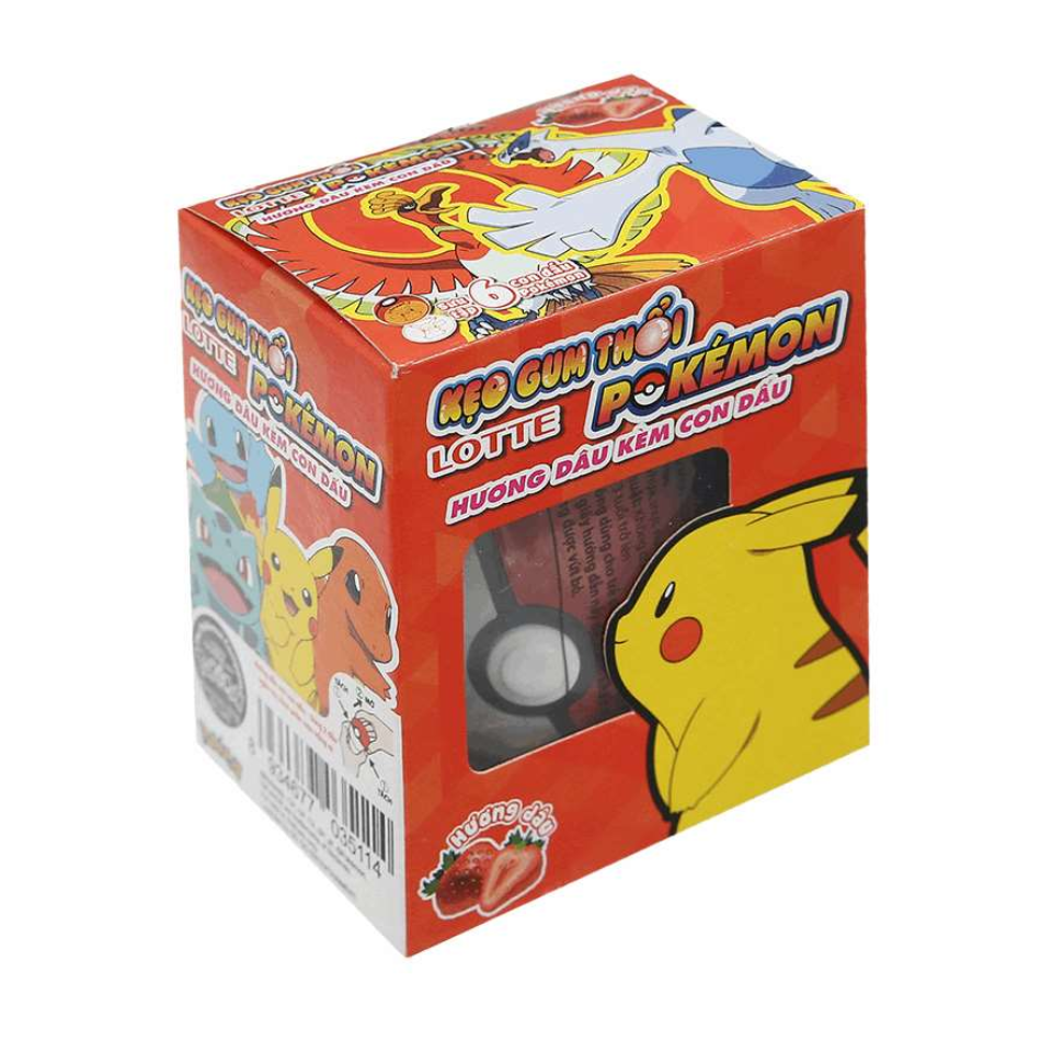 Жевательная резинка Lotte Pokemon Клубника с игрушкой, 3,2 г