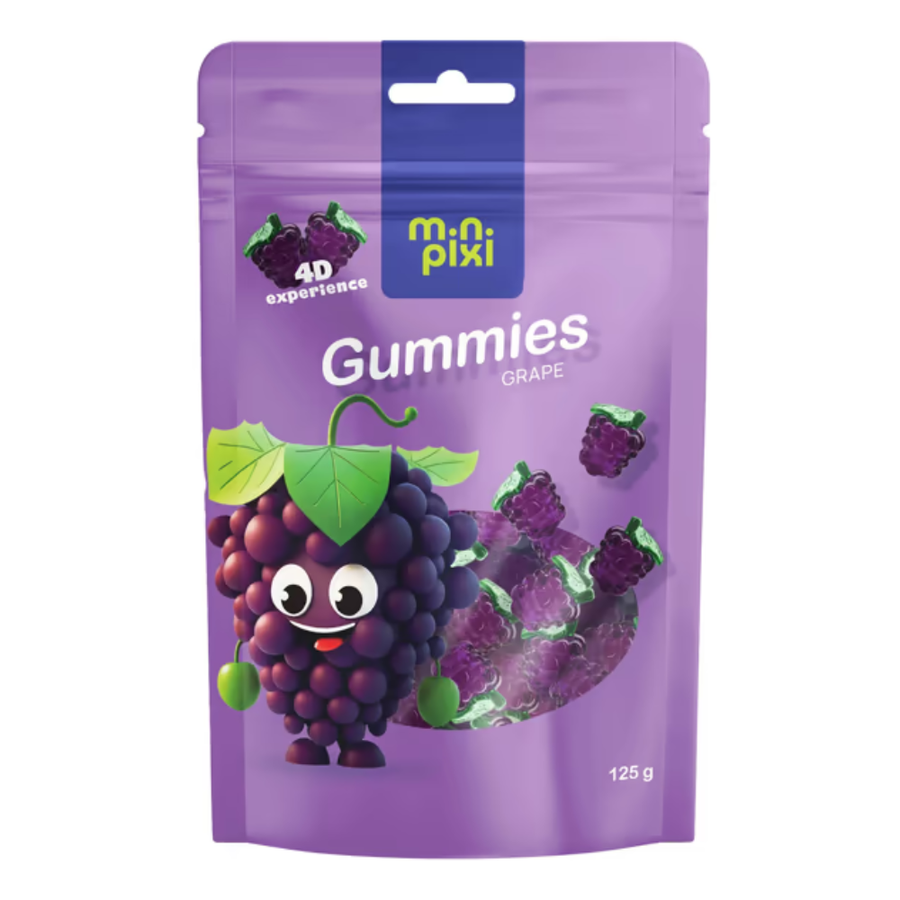 MiniPixi Gummies - Grape, 125g