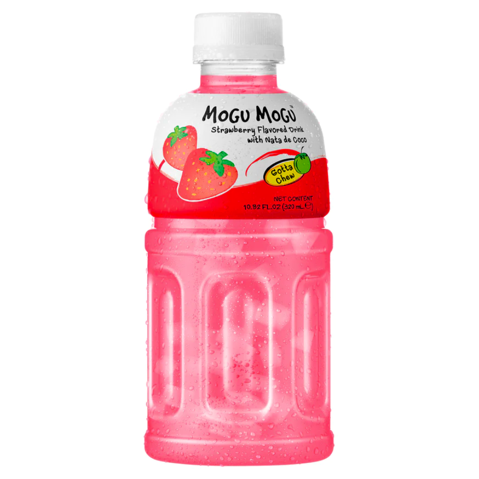 Mogu Mogu Strawberry Drink with Nata de Coco, 320ml