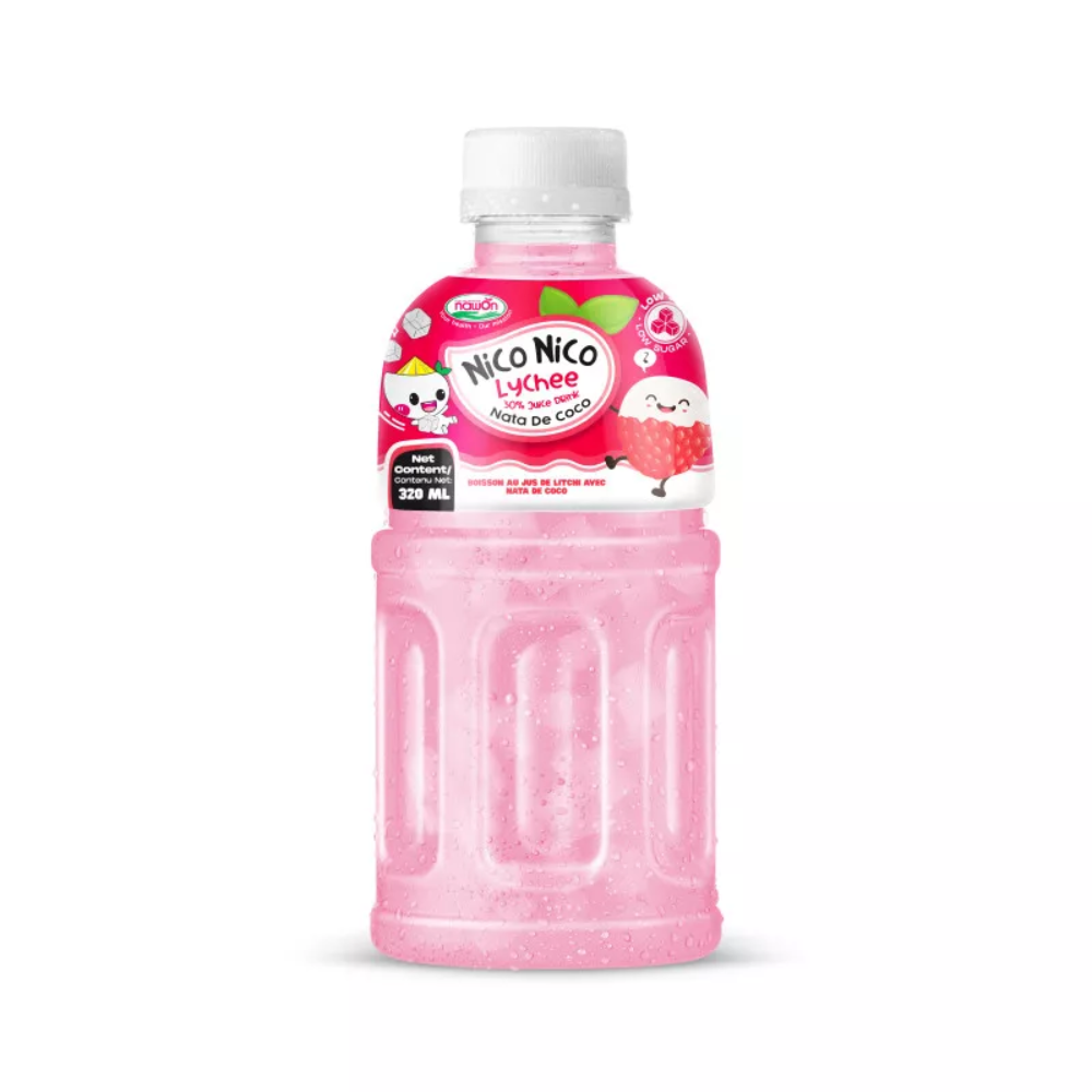 NICO NICO Nata De Coco Drink - Lychee, 320ml