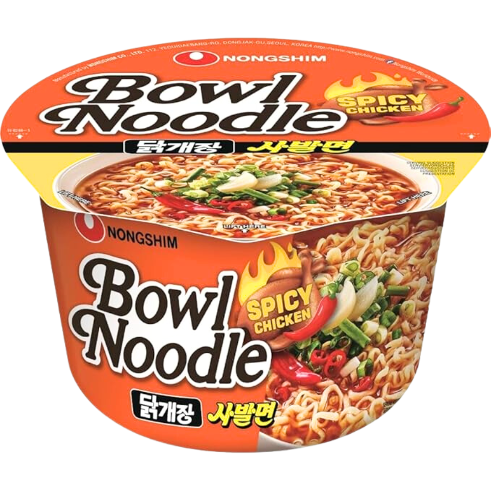 Nongshim Instant Noodle Soup Bowl - Spicy Chicken Flavor, 100g