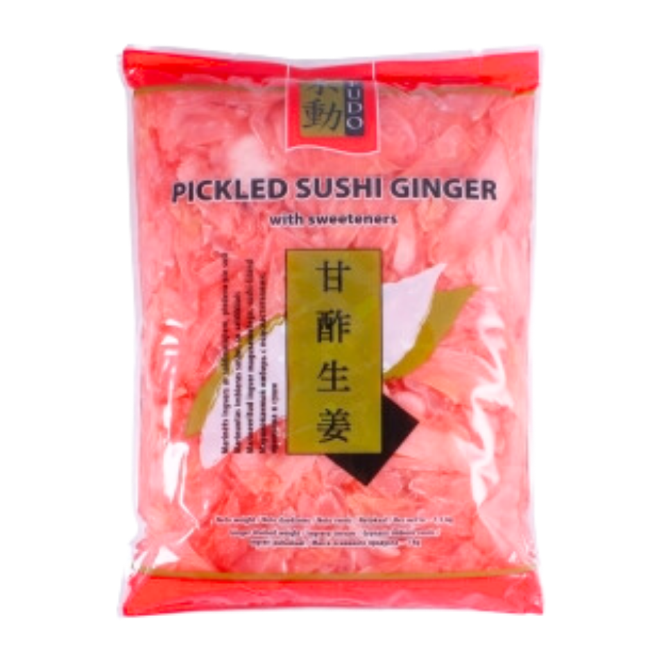 Pickled Sushi Ginger with Sweeteners Gari, Pink, 200g