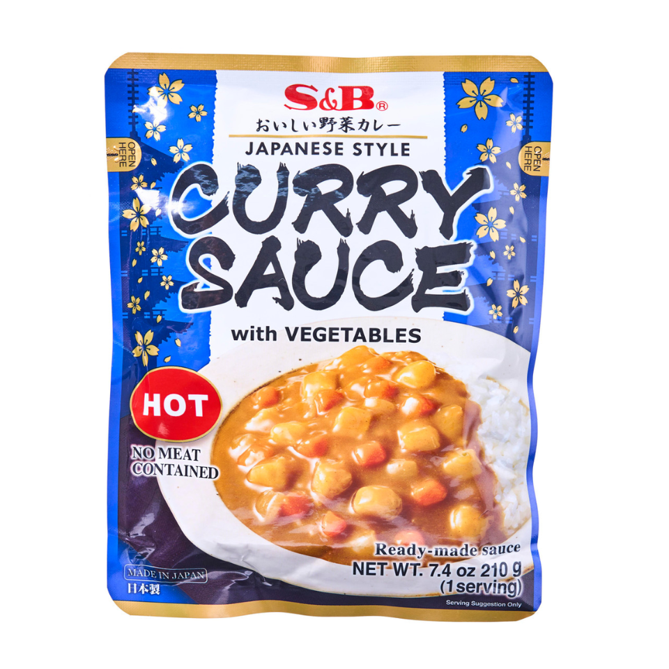 S&B Curry Sauce with Vegetables - Hot, 205ml