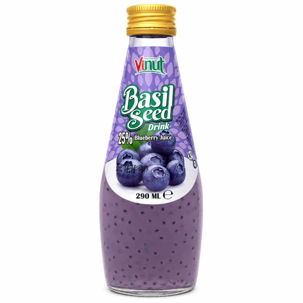 YP406	Vinut Basil Seed Drink with Blueberry Juice, 290ml