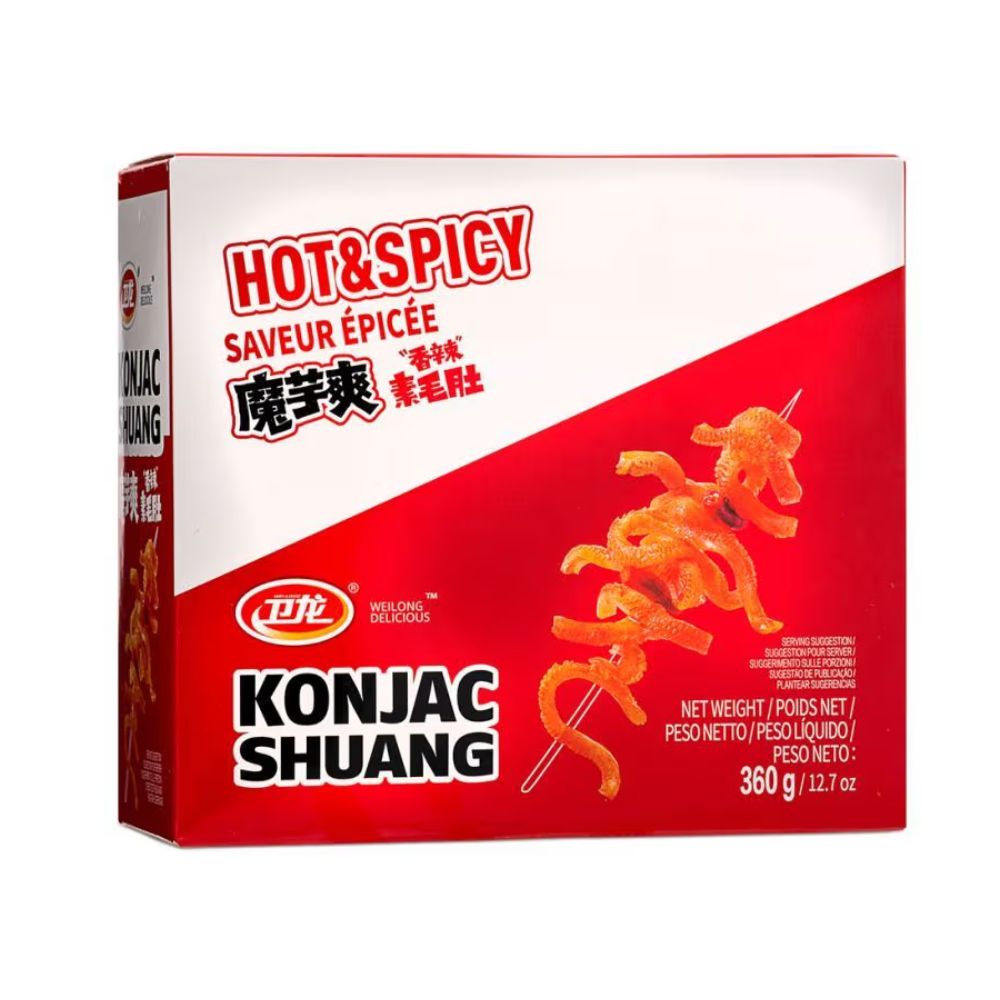 WEILONG Konjac Shuang Het & Kryddig, 360g (20 stycken)
