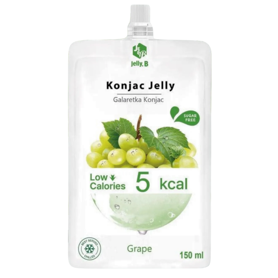 Jelly.B Konjac Jelly - 5 Kcal Green Grape Flavour, 150ml