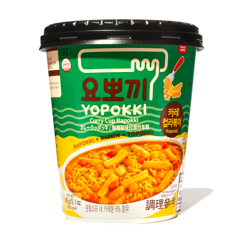 Yopokki Ricecake & Ramen Cup (Rappokki) - Curry, 145g