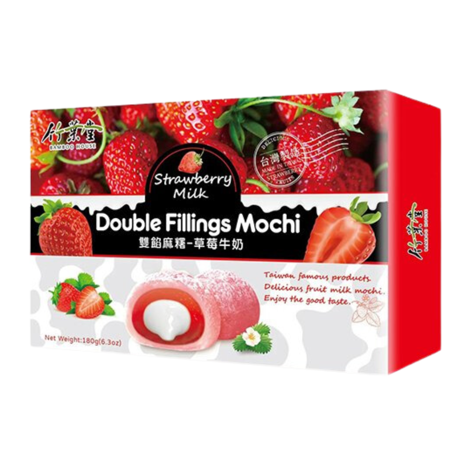 Bamboo House Double Filling Mochi Strawberry, 180g