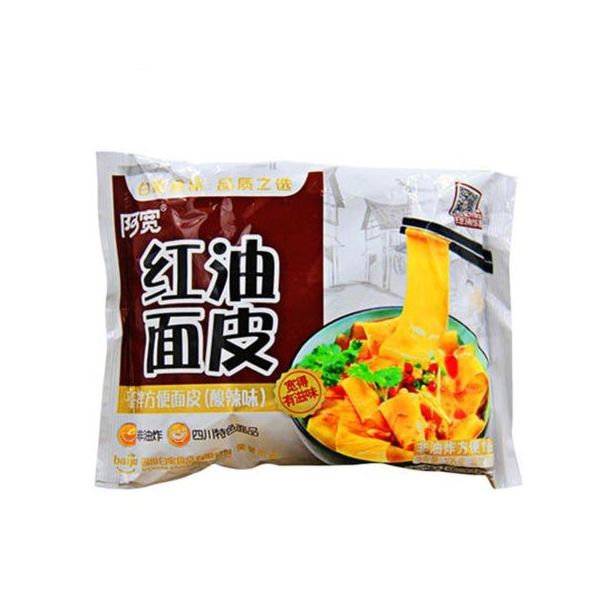 Baijia Instant Wide Noodles - Hot & Sour Flavor, 115g