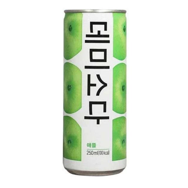 Корейский безалкогольный напиток Demi Soda со вкусом яблока, 250 мл
