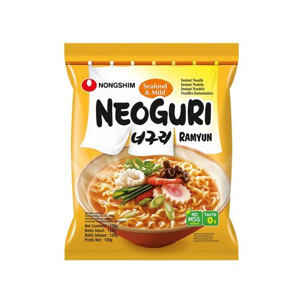 Nong Shim Instant Neoguri Seafood Noodles - Mild, 120g - лапша быстрого приготовления с морепродуктами и неогури