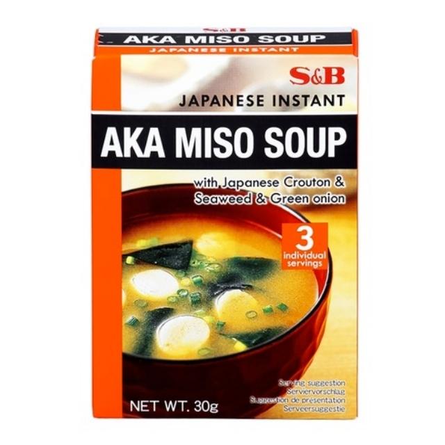 S&amp;B ātri pagatavojama miso zupa - Akamiso (sarkana), 30g 