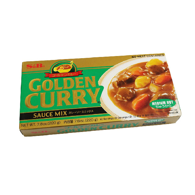 S&B Medium Hot Golden Curry, 220g