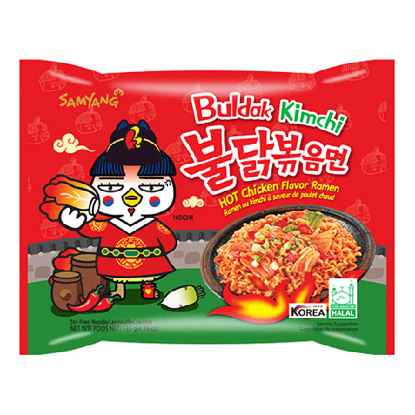 Samyang Buldak Hot Chicken Flavor Ramen - Kimchi Flavor, 135g