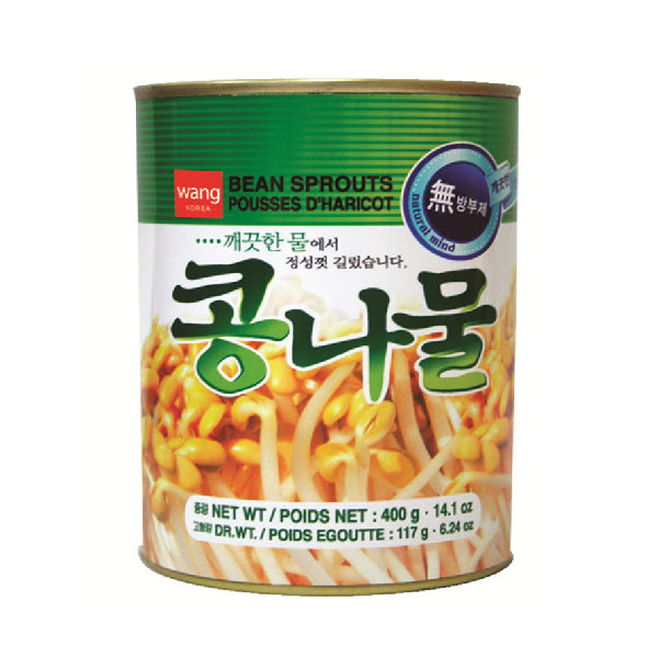 Wang Корейские ростки сои целиком в рассоле, 400 г